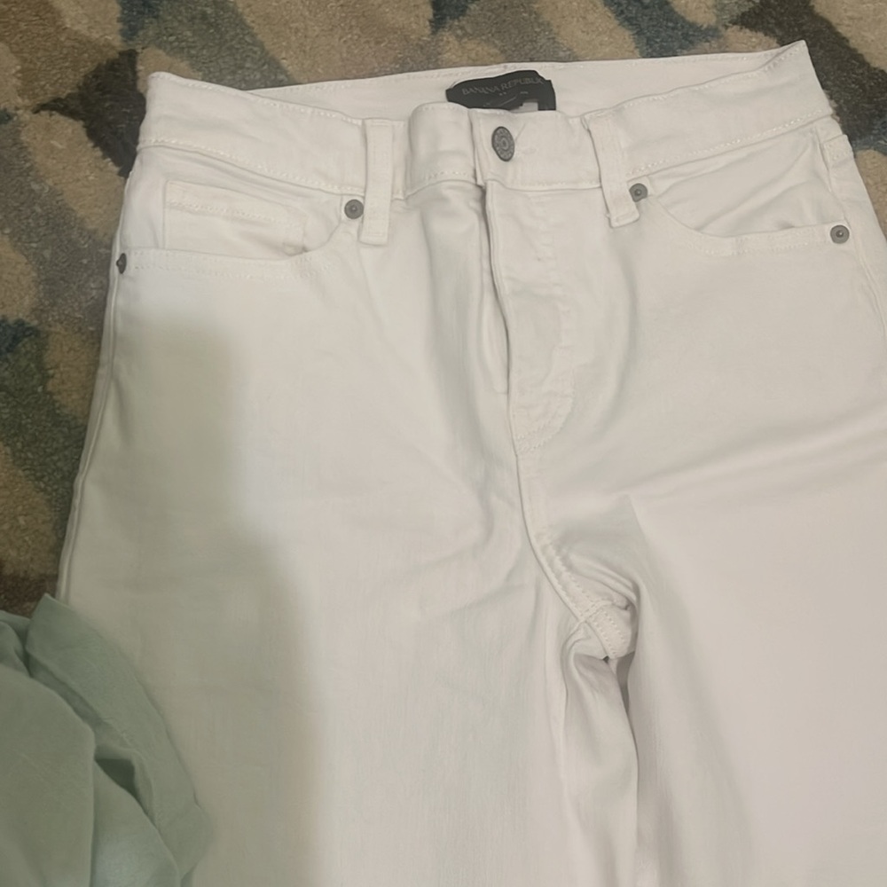 Banana Republic White Flare Jeans - Picture 2 of 5